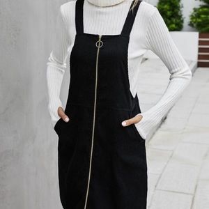 SHEIN Corduroy Overall Dress